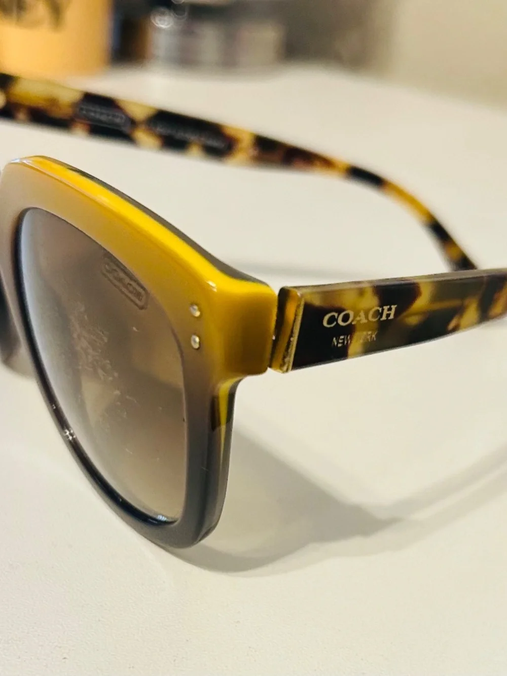 Coach Yellow/Tortoise Gradient Casey Sunglasses